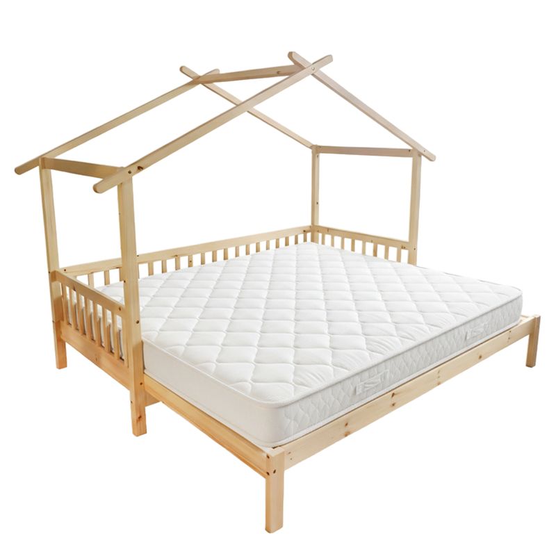 Montessori posteľ rozkladacia 90-180x200 cm, prírodná, masív