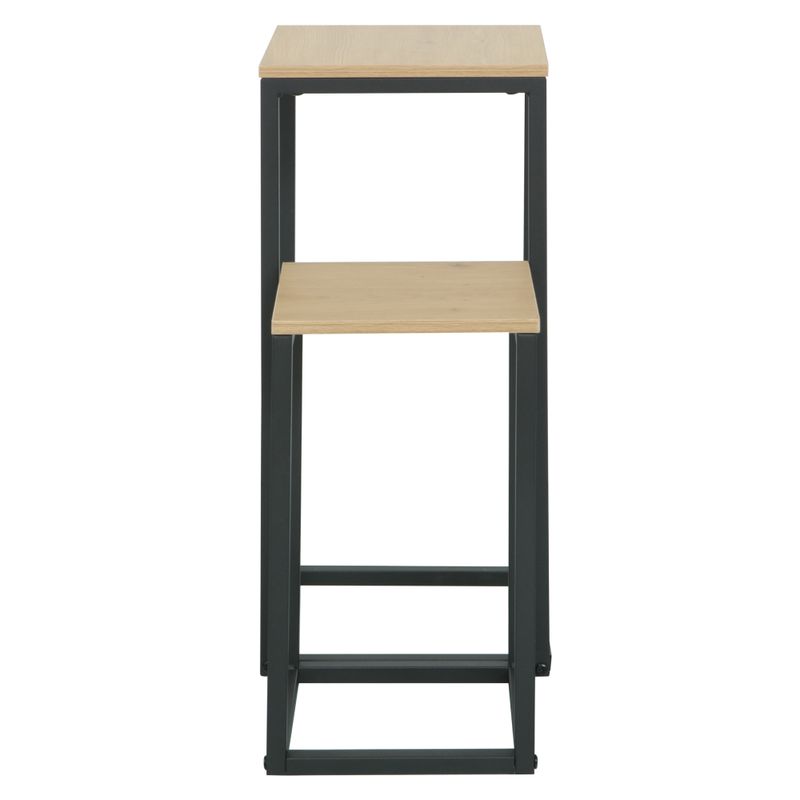 Príručné stolíky, set 2 ks, dub, čierna