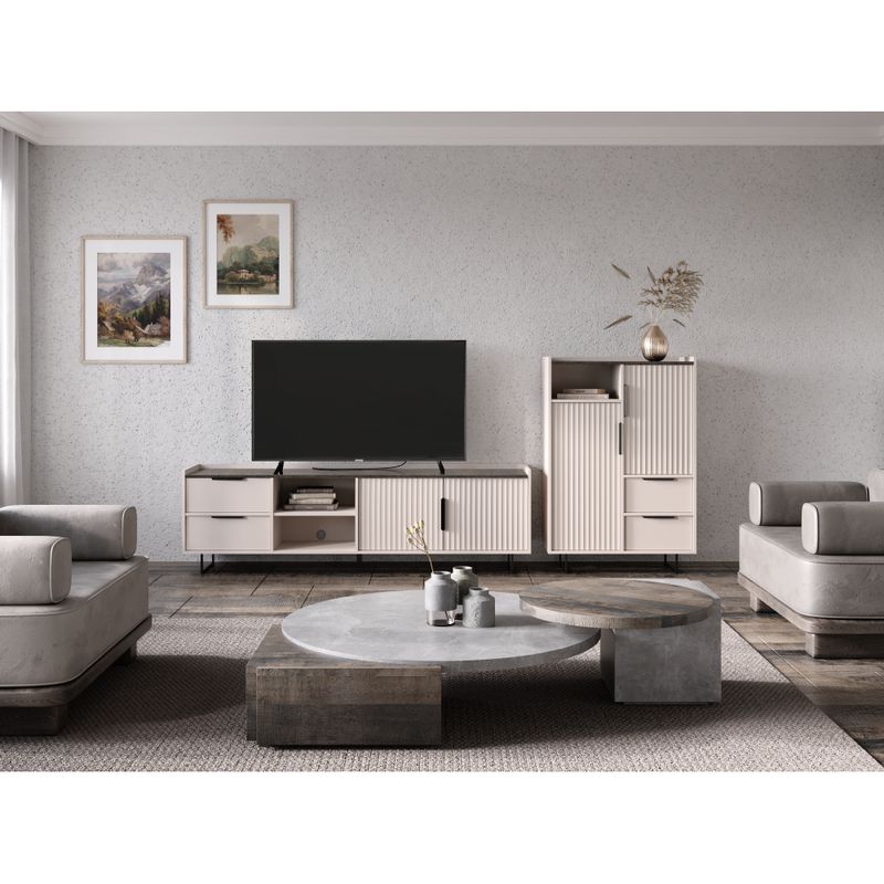 Nadčasový TV stolík, kašmír, norkový gaštan arvadonna