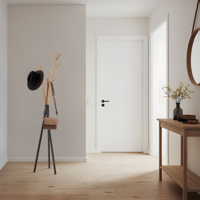 Stojanový vešiak 190 cm, čierny, prírodný