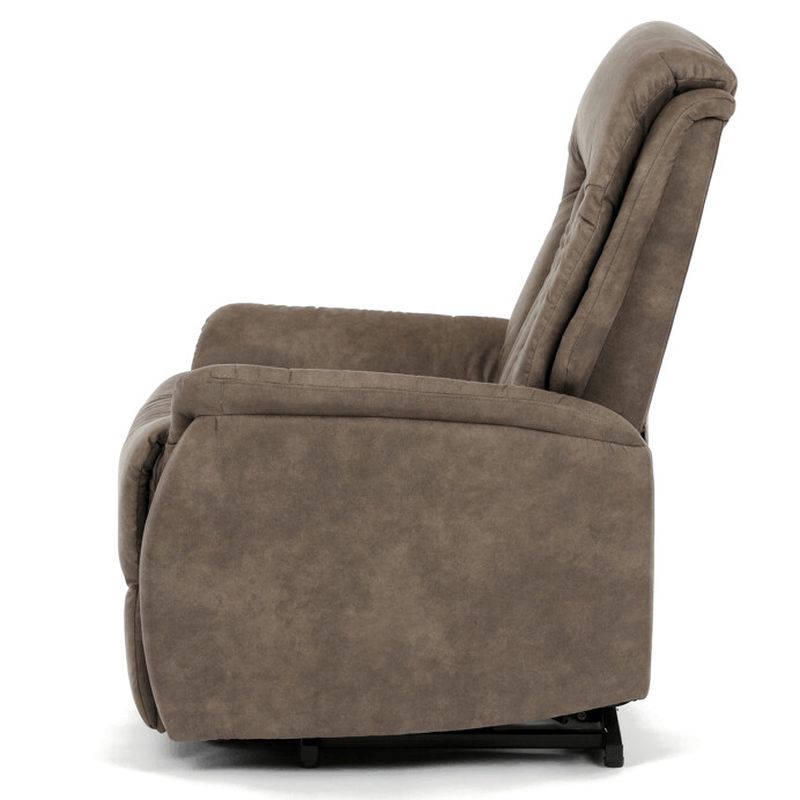 Výklopné, elektrické, polohovacie kreslo, hnedá vintage látka