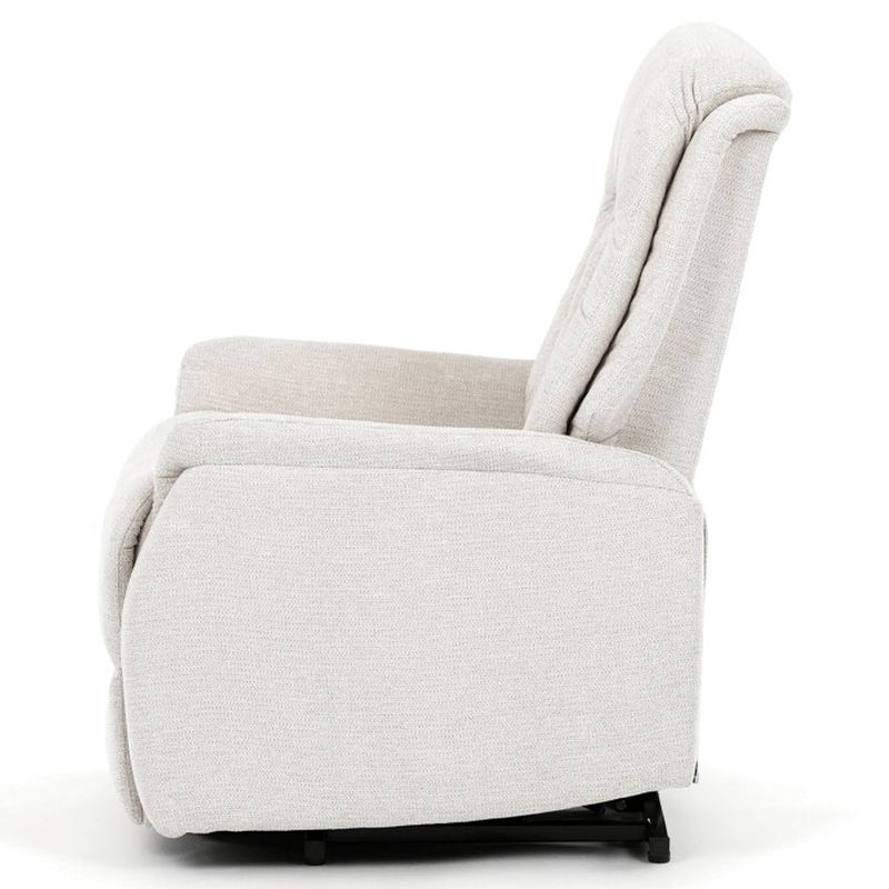 Výklopné, elektrické, polohovacie kreslo, béžová látka