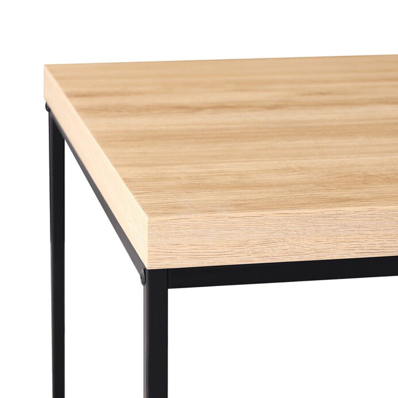 Konferenčný stolík 40x40cm, MDF divoký dub, čierna podnož
