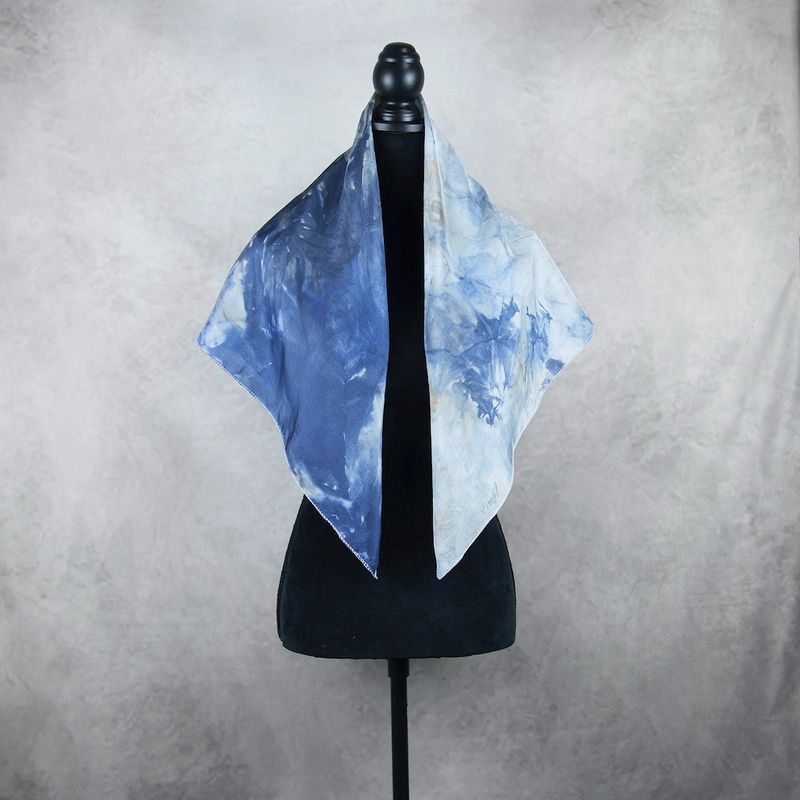 Hodvábna šatka VZOR_68, 90×90cm, Made in Slovakia