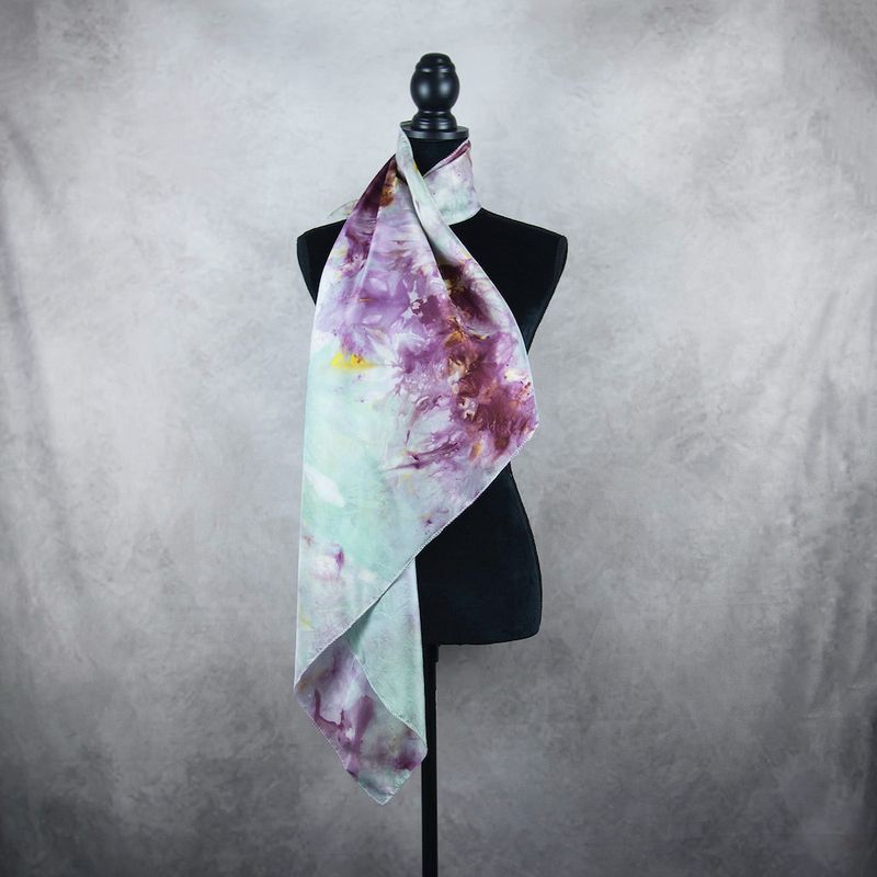 Hodvábna šatka VZOR_71, 90×90cm, Made in Slovakia