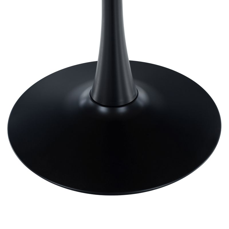 Jedálenský stôl s moderným dizajnom, dub-čierny, priemer 110 cm