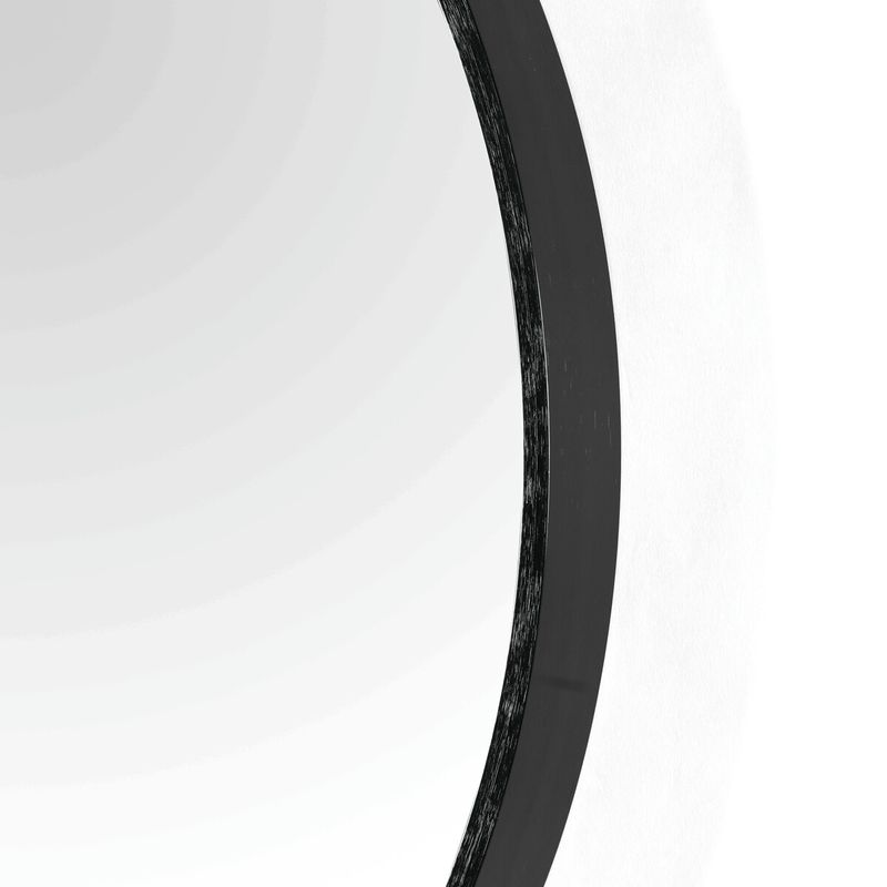 Okrúhle závesné zrkadlo 60 cm, čierne
