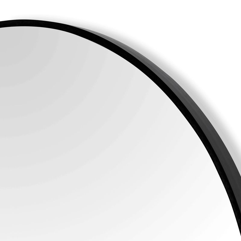 Okrúhle závesné zrkadlo 70 cm, čierne