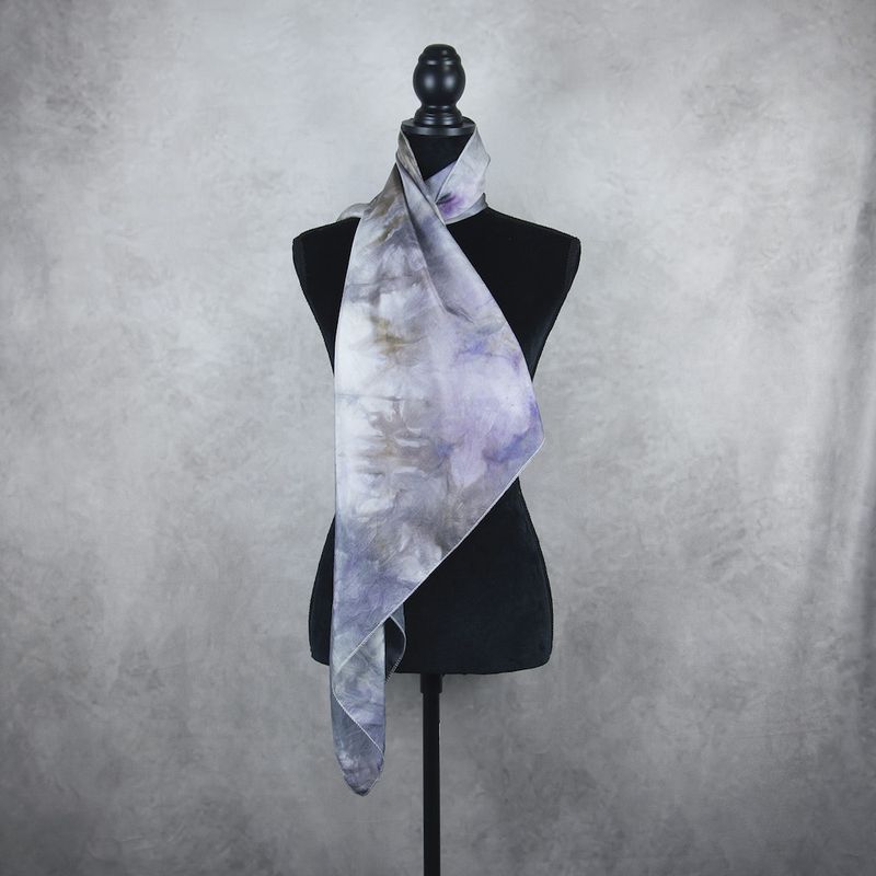 Hodvábna šatka VZOR_86, 100 % prírodný hodváb, 85 × 90 cm