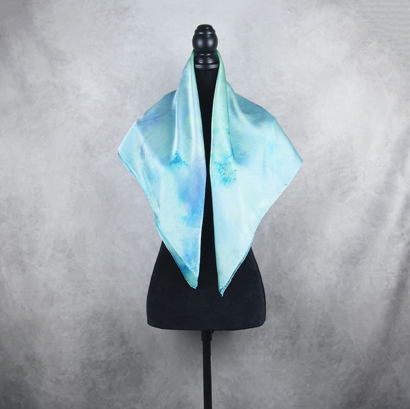 Luxusná hodvábna šatka LIMITED_358 – ručne maľovaný originál, 90 × 90 cm