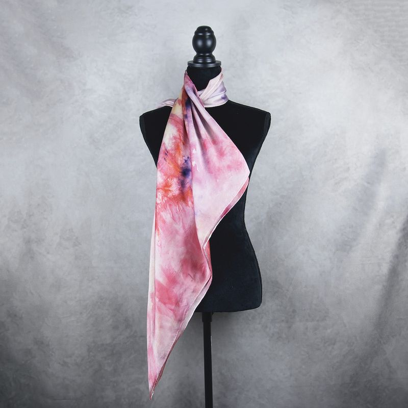 Luxusná hodvábna šatka LIMITED_361 – ručne maľovaný originál, 90 × 90 cm