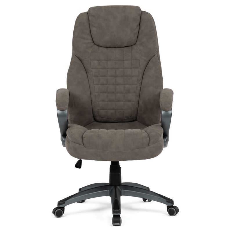 Elegantné kancelárske kreslo, sivá vintage látka