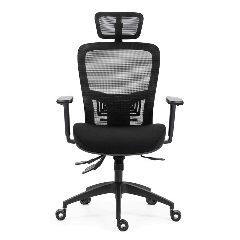 Ergonomická kancelárska stolička čierna, sieťované operadlo, 120 kg