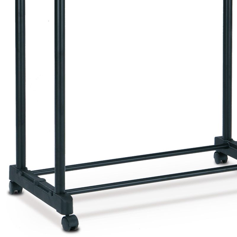 Stojan na šaty s 2 odkladacími ramenami čierny