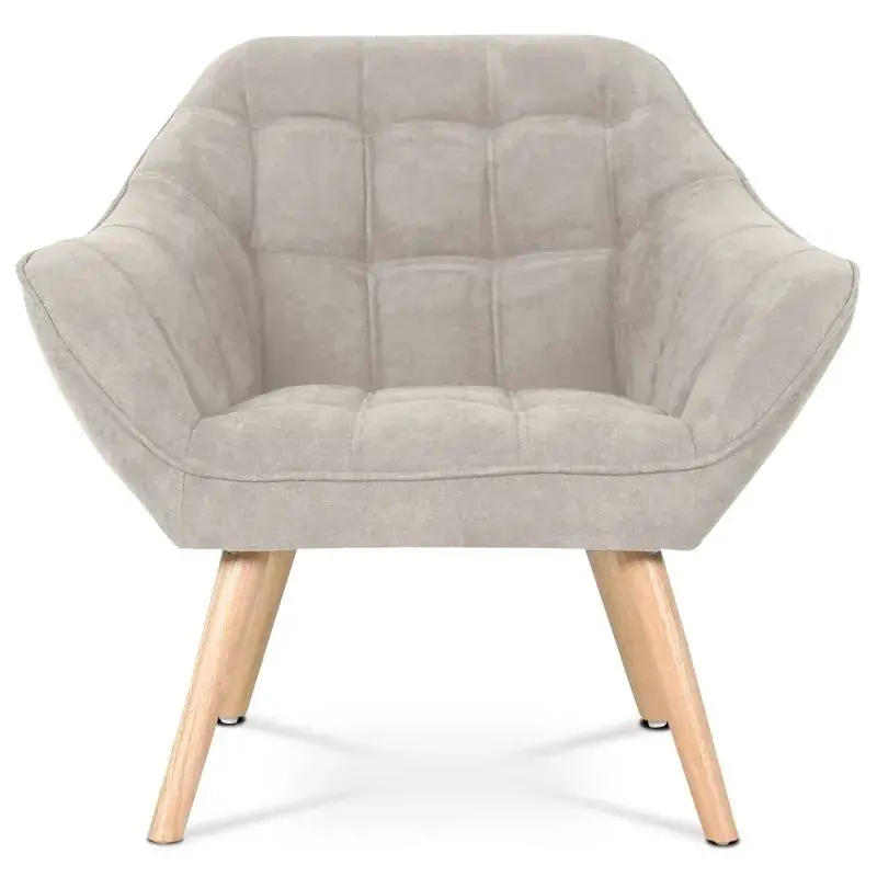 Relaxačné kreslo v škandinávskom štýle v striebornej farbe