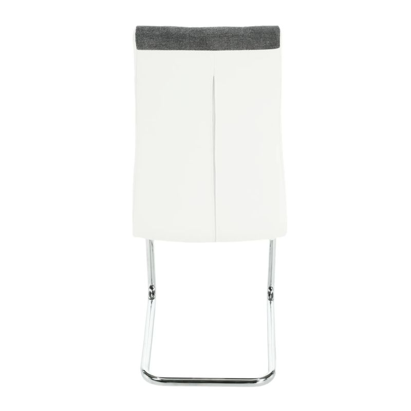 Štýlová a moderná jedálenská stolička v tmavosivej látke s ekokožou