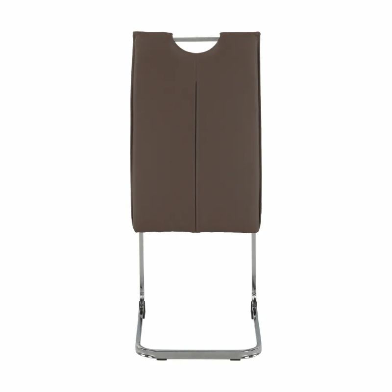 Štýlová jedálenská stolička v hnedej ekokoži