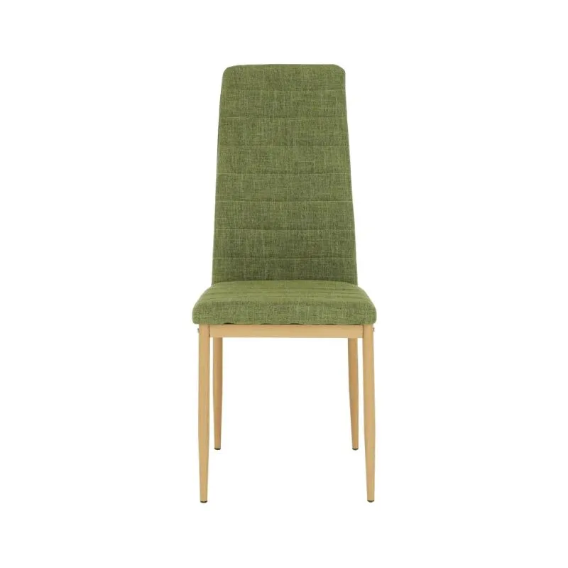 Stolička s jednoduchým dizajnom zelená látka