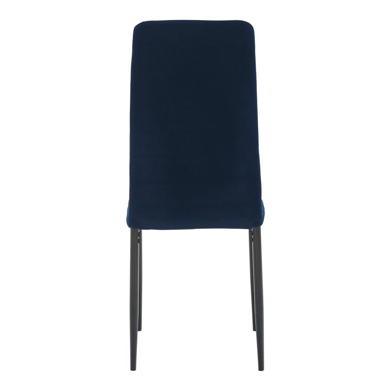 Stolička s jednoduchým dizajnom modrá Velvet látka
