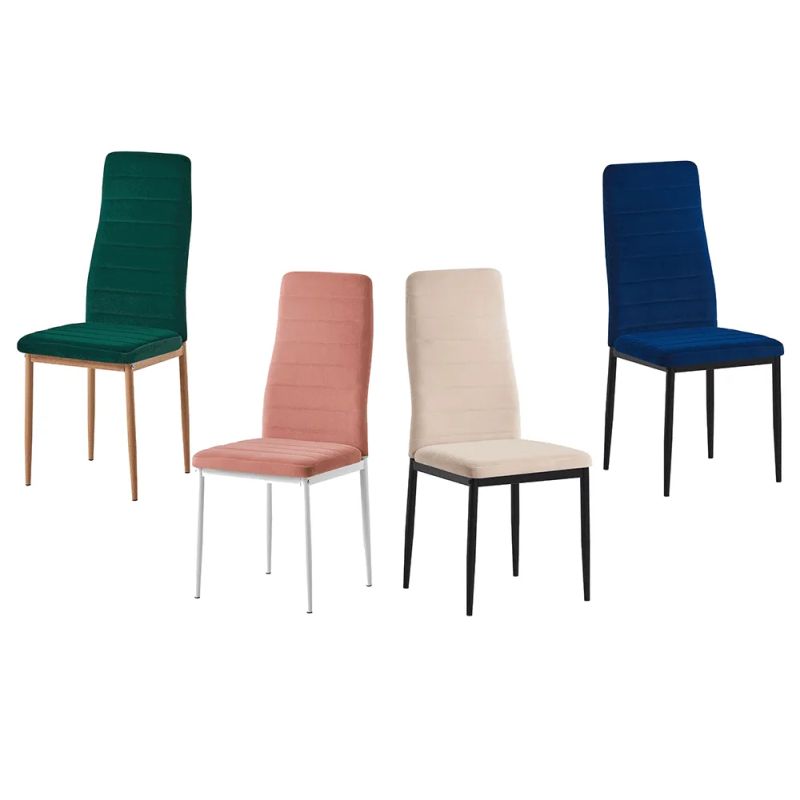 Stolička s jednoduchým dizajnom smaragdová Velvet látka