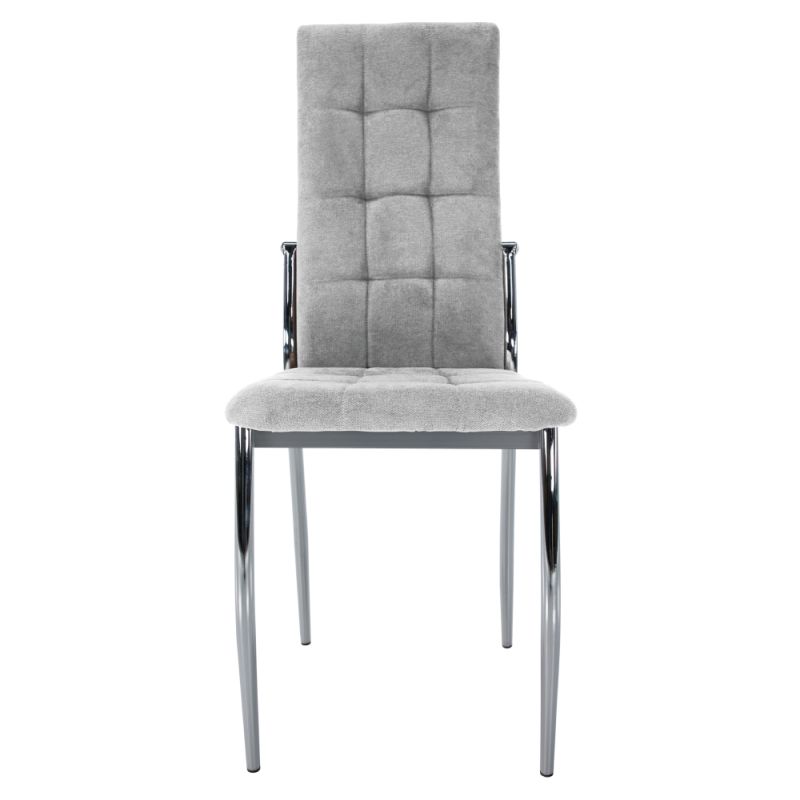 Jedinečná pohodlná stolička v sivej látke