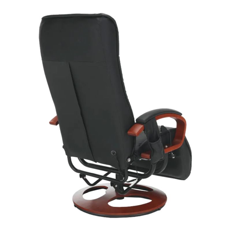 Masážne kreslo v čiernej ekokoži