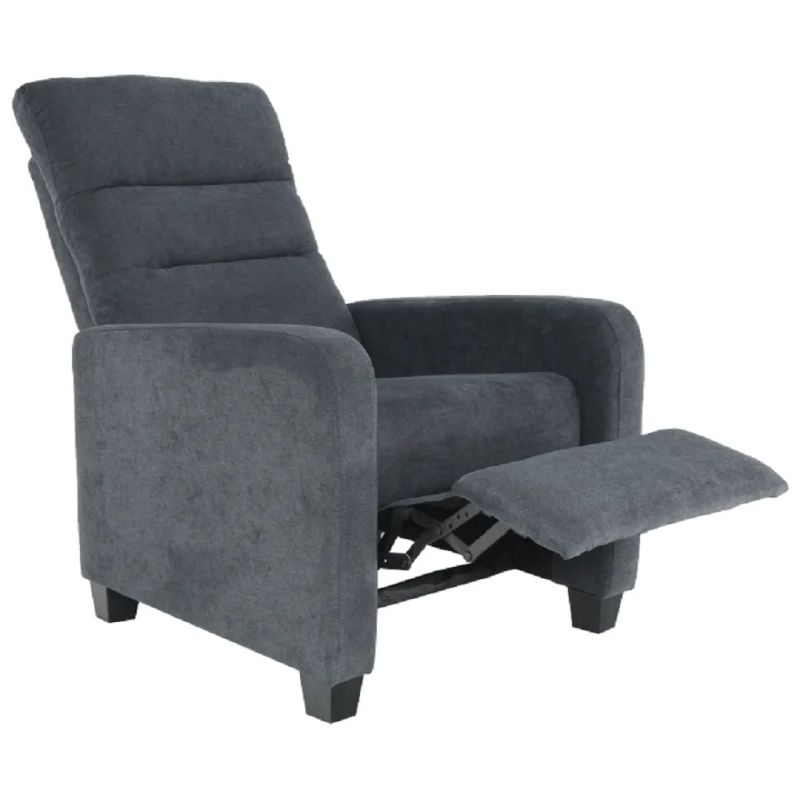 Mechanicky polohovacie relaxačné kreslo sivé