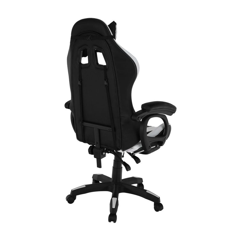 Kancelárske/herné kreslo s RGB LED podsvietením čierna/biela