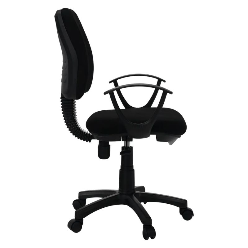 Jednoduchá kancelárska stolička čierna látka