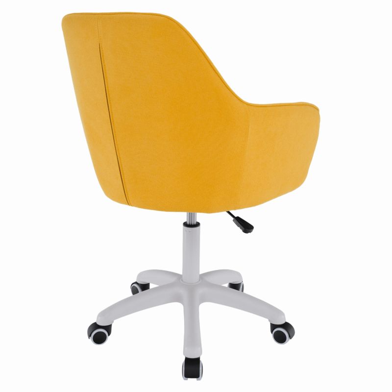 Nadčasové kancelárske kreslo, žltá látka