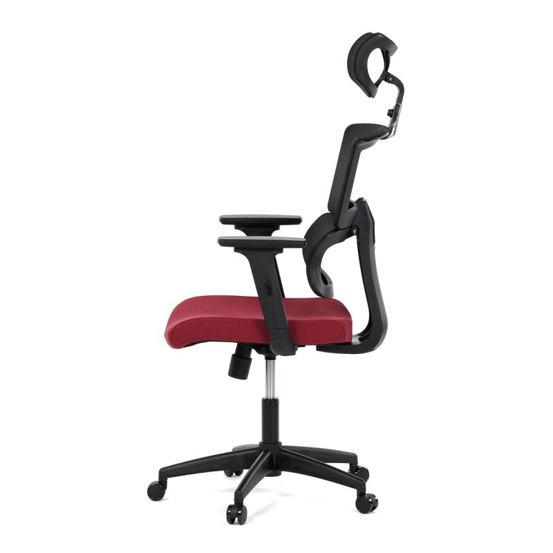 Kancelárska stolička s výškovo nastaviteľnými opierkami bordová