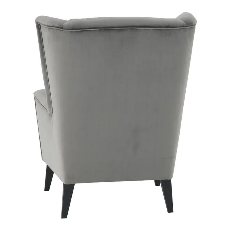 Kreslo-ušiak s vysokým operadlom, svetlosivé