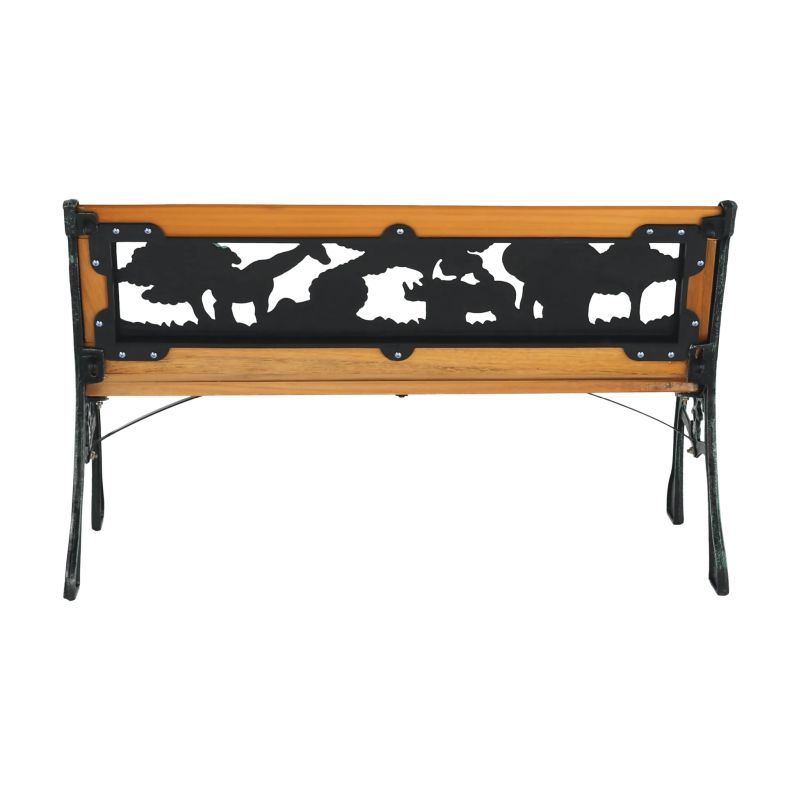 Detská lavička čierna/prírodná