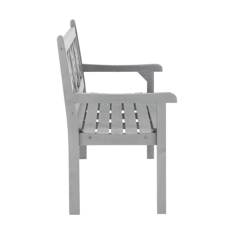 Drevená záhradná lavička v príjemnom sivom  prevedení