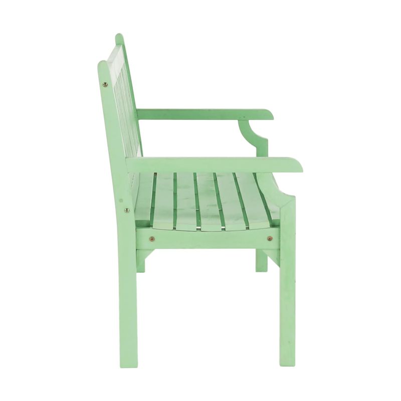 Drevená záhradná lavička s jedinečným dizajnom, neo mint, 150