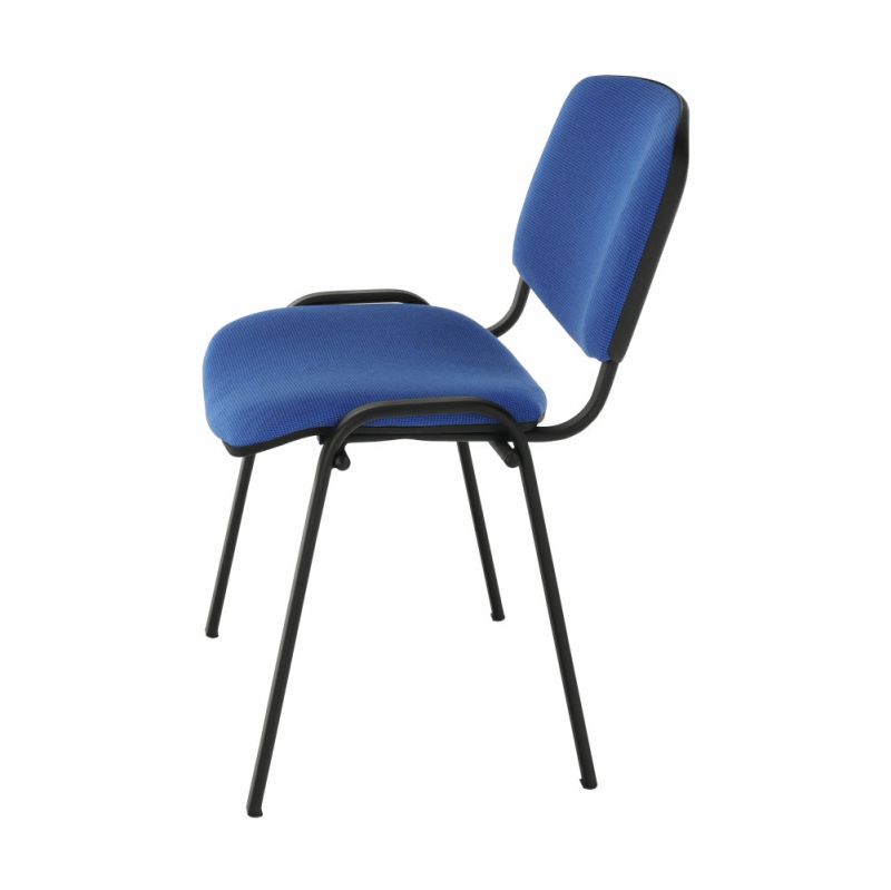 Kvalitná a pohodlná stolička s mäkkým sedením, modrá