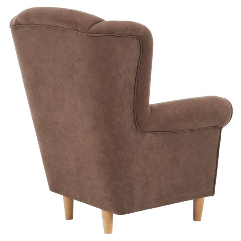 Dizajnový ušiak, látka hnedá