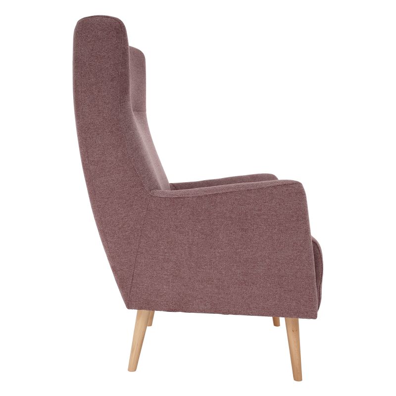 Komfortné kreslo ušiak, staroružová/buk