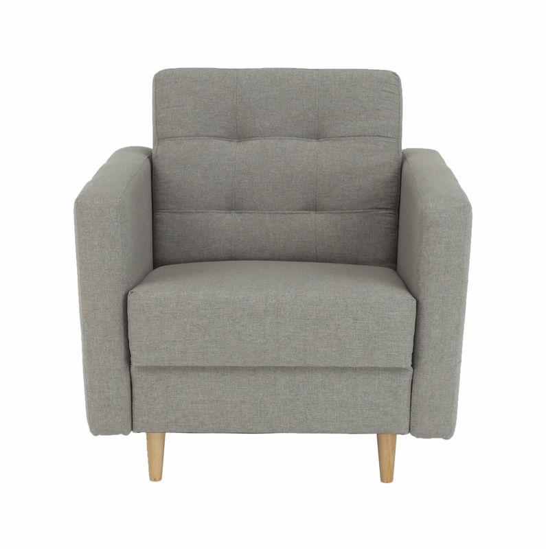 Celočalúnené kreslo, sivá látka