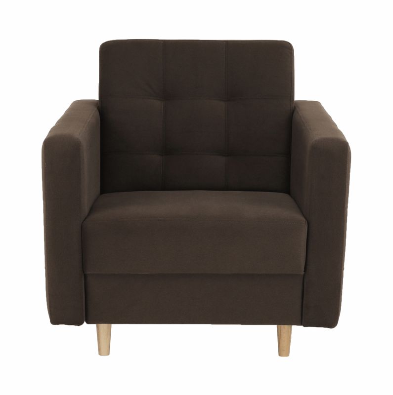 Celočalúnené kreslo, čokoládová látka