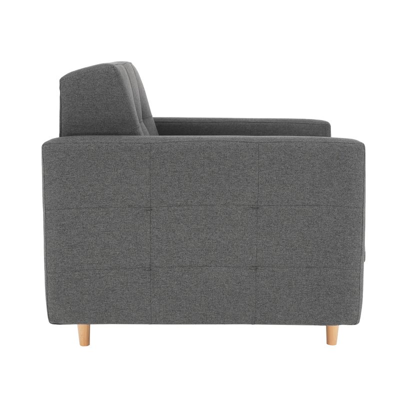 Celočalúnené kreslo, tmavosivá látka