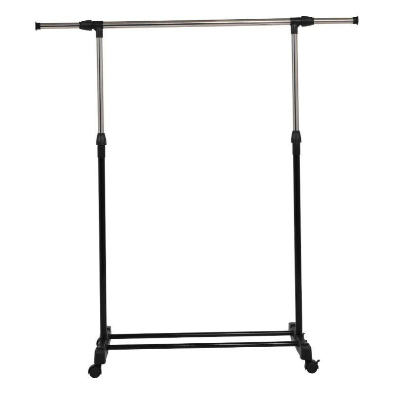 Pojazdný vešiak, nerez, kov+čierny plast