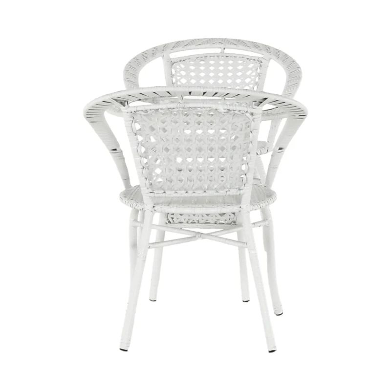 Záhradný ratanový set, 1+2, biely