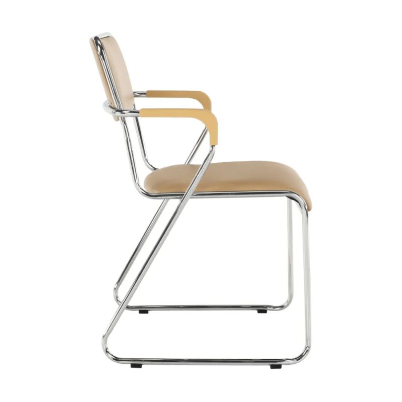 Zasadacia stolička, hnedá ekokoža