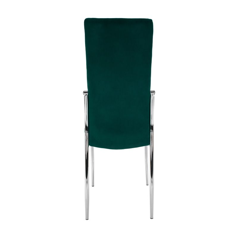 Pohodlná jedálenská stolička v modernom dizajne smaragdová