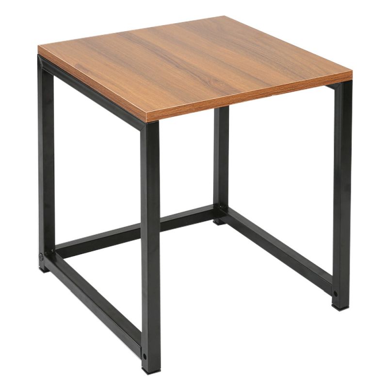 Set 3 konferenčných stolíkov v industriálnom štýle, orech-čierna