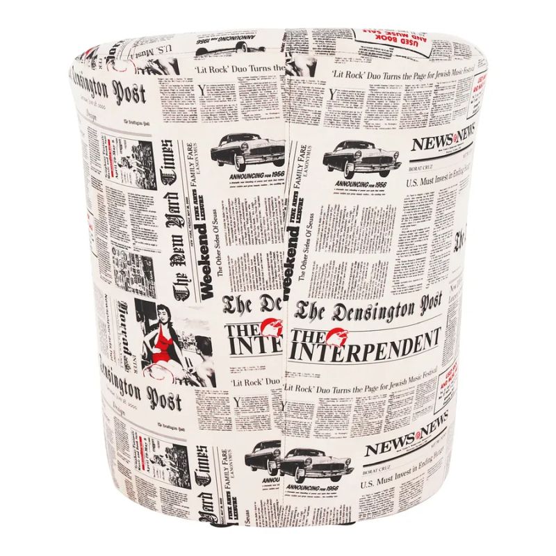 Elegantné kreslo, D-8 látka vzor noviny