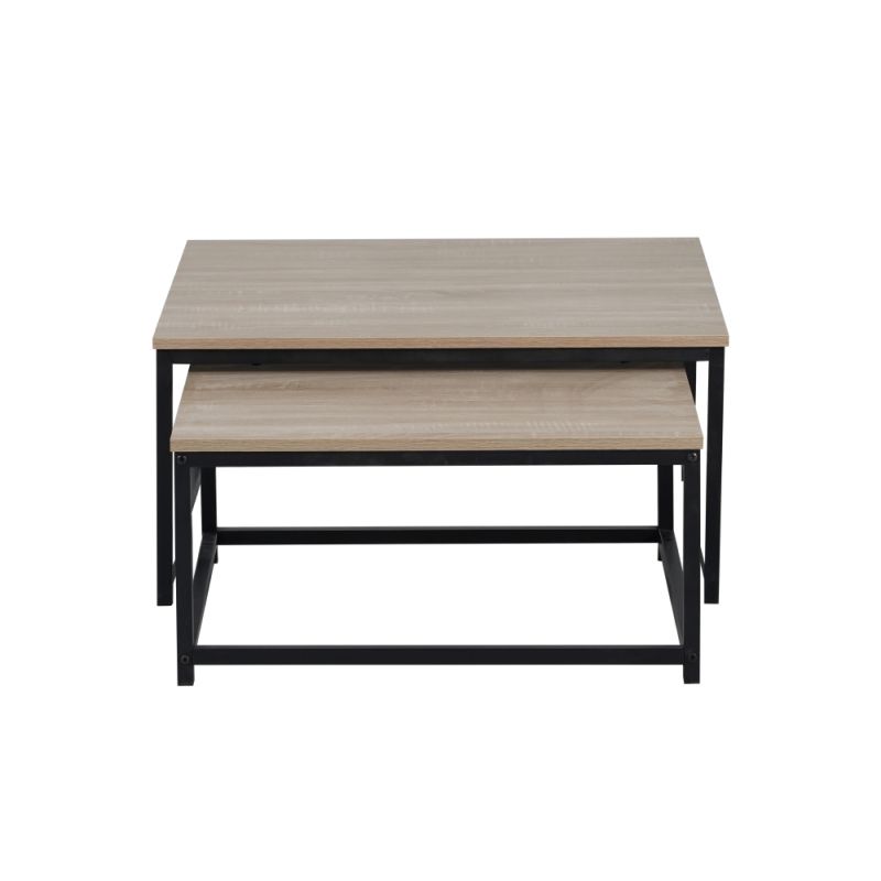 2 kusy konferenčných stolíkov TYP 1, dub sonoma-čierna