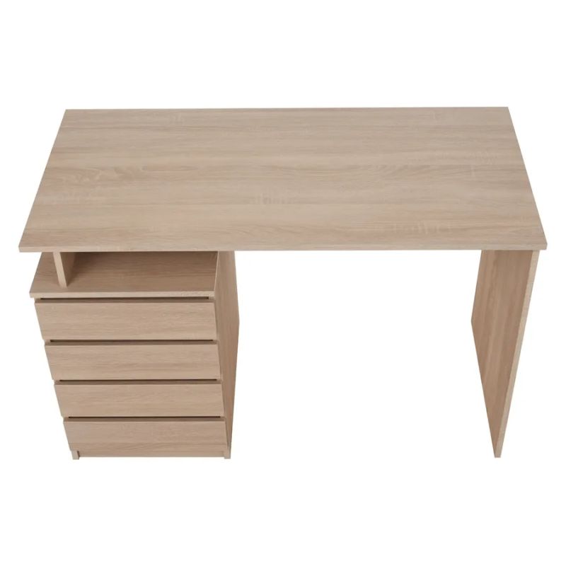Štýlový počítačový stôl vo farbe dub sonoma