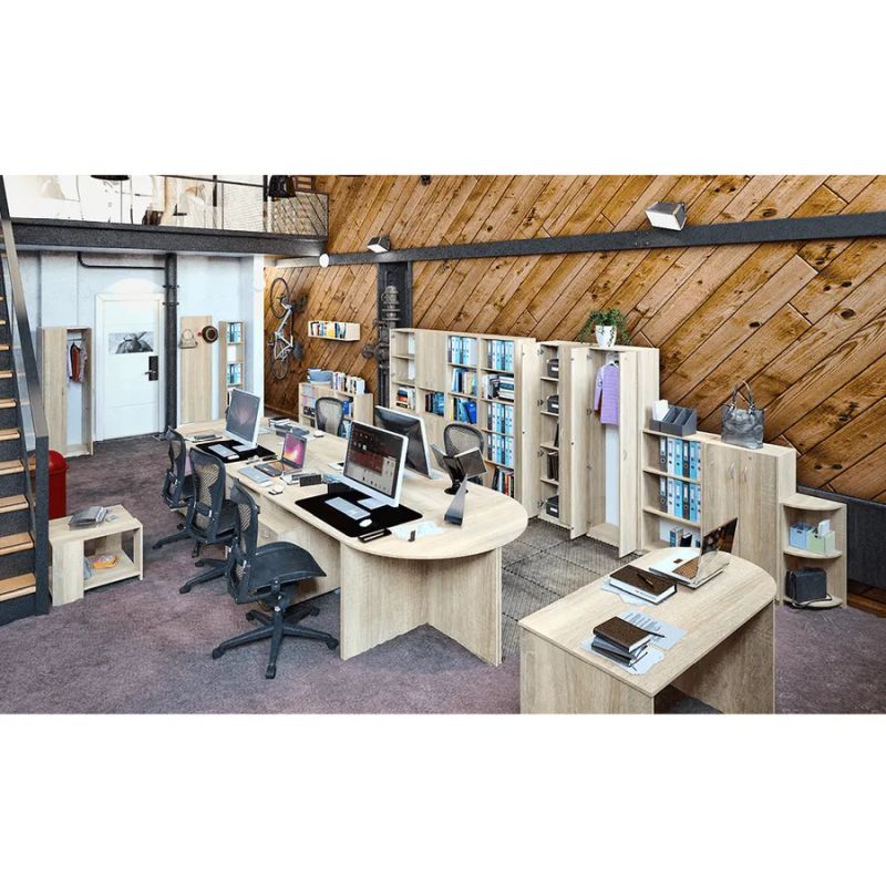 Klasická nízka otvorená policová skrinka, dub sonoma, 010